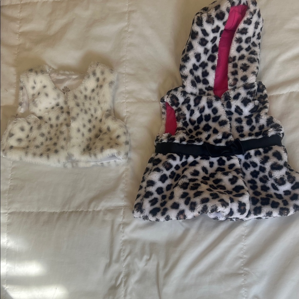 Baby Starters Leopard Faux Fur Vests